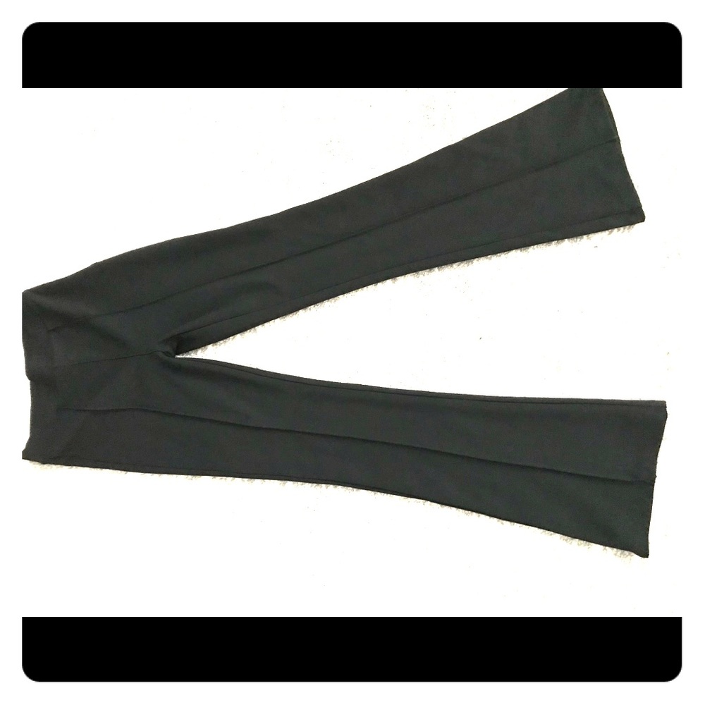 High rise black flare pants